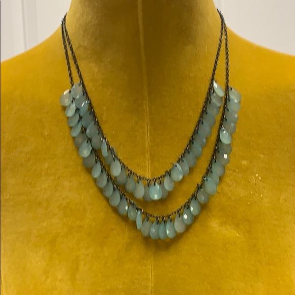 2-strand necklace with plastic beads - Picture 4 of 5